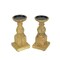 Set of 2 Wooden Pedestal Candle Holders Rustic Centerpiece Home Decor
